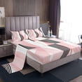 thumbnail image 1 of Erosebridal Futuristic Stripe Sheet Set King, Abstract Geometry Bedding Sets King Size, Modern Fashion Decor, 1 of 7