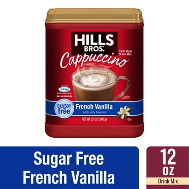Hills Bros. Sugar-Free French Vanilla Cappuccino Instant Coffee Mix, 12 Ounce Canister