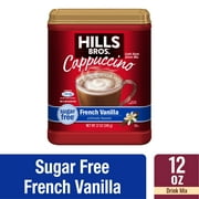 Hills Bros. Cappuccino Sugar-Free French Vanilla Medium Roast Instant Coffee, 12 Oz