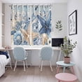 thumbnail image 4 of Blue Starfish Coastal Kitchen Curtains Window Panels, Eucalyptus Summer Nautical Shell Vintage Insulated Window Treatment Curtain, Grommet Curtains for Bedroom/Living Room/Bathroom, 2 Piece 52"Wx63"L, 4 of 8