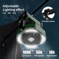thumbnail image 3 of Socool Ventilador de camping con luz – Ventilador de batería recargable de 20000 mAh, tiempo de funcionamiento máximo de 112 horas, 9 velocidades, pantalla digital, temporizador, oscilación automática, 3 of 5