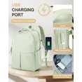 thumbnail image 2 of Mochila Suratio para portátil para mujeres y hombres, color verde, impermeable, 2 of 6