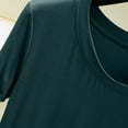 thumbnail image 3 of Plebaso Pajama Tops for Women Plain Short Sleeve Shirts Loose Soft Basic Tee Sleep Shirt Sleepwear, 3 of 4
