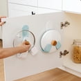 thumbnail image 4 of NUOLUX 2Ud Soporte Para Tapas De Ollas Montado En Pared Azul Para Cocina Duradero Y, 4 of 8