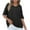 Black, variant on Long Sleeve Shirts for Women, T Shirts for Women Summer Fall Long 3/4 Length Sleeve Vneck Plain Tops Shirt Women 2026 Y2K