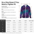 thumbnail image 6 of Goofa Purple and Green Glitter Printed Women's UPF 50+ Sun Protection Hoodie Jacket Lightweight Long Sleeve Sun Shirt for Women with Pocket Hiking Outdoor-X-Large, 6 of 9