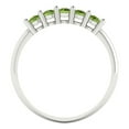 thumbnail image 5 of 0.35 ctw Wedding Band for Women - 14K White Gold Natural Peridot Stackable Eternity Ring, 5 of 6
