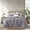 Grayish Purple, variant on Lanco 3 Piece Sage Green Comforter Set, Queen Size Solid Microfiber Print Bedding Set, All Season Leaves Bedding