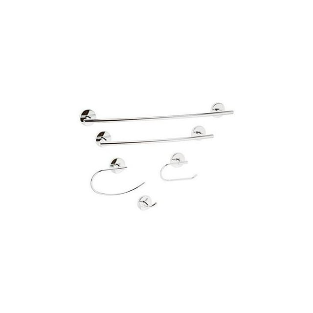 Dyconn Faucet BA5SET-CHR Bathroom Accessories Hardware, Polished Chrome, 5 Piece