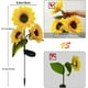 thumbnail image 5 of Paquete de 2 luces solares de girasol para decoración al aire libre con 3 luces LED de flores de girasol amarillas, decorativas impermeables para patio, césped, patio, camino de patio Sincero Electrónica, 5 of 5
