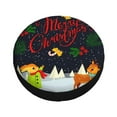 thumbnail image 3 of Gaeub Merry Christmas Elk 14-17in Tire Cover, Spare Tire Cover, for Camper Caravan, Trailer, Car, Truck, SUV, Jeep - 17 inch, 3 of 9