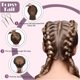 thumbnail image 3 of Juego para hacer moños para el pelo, estilo anillo, moño para el pelo, forma de donut, accesorios para el pelo con horquillas para el pelo, bandas elásticas y herramientas, 3 of 5