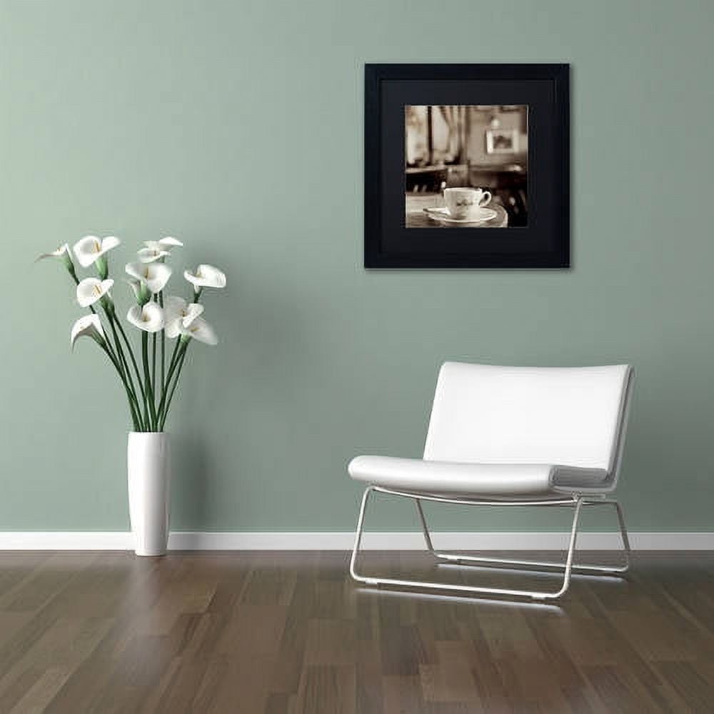 Trademark Fine Art "Tuscany Caffe IV" Canvas Art by Alan Blaustein, Black Matte, Black Frame