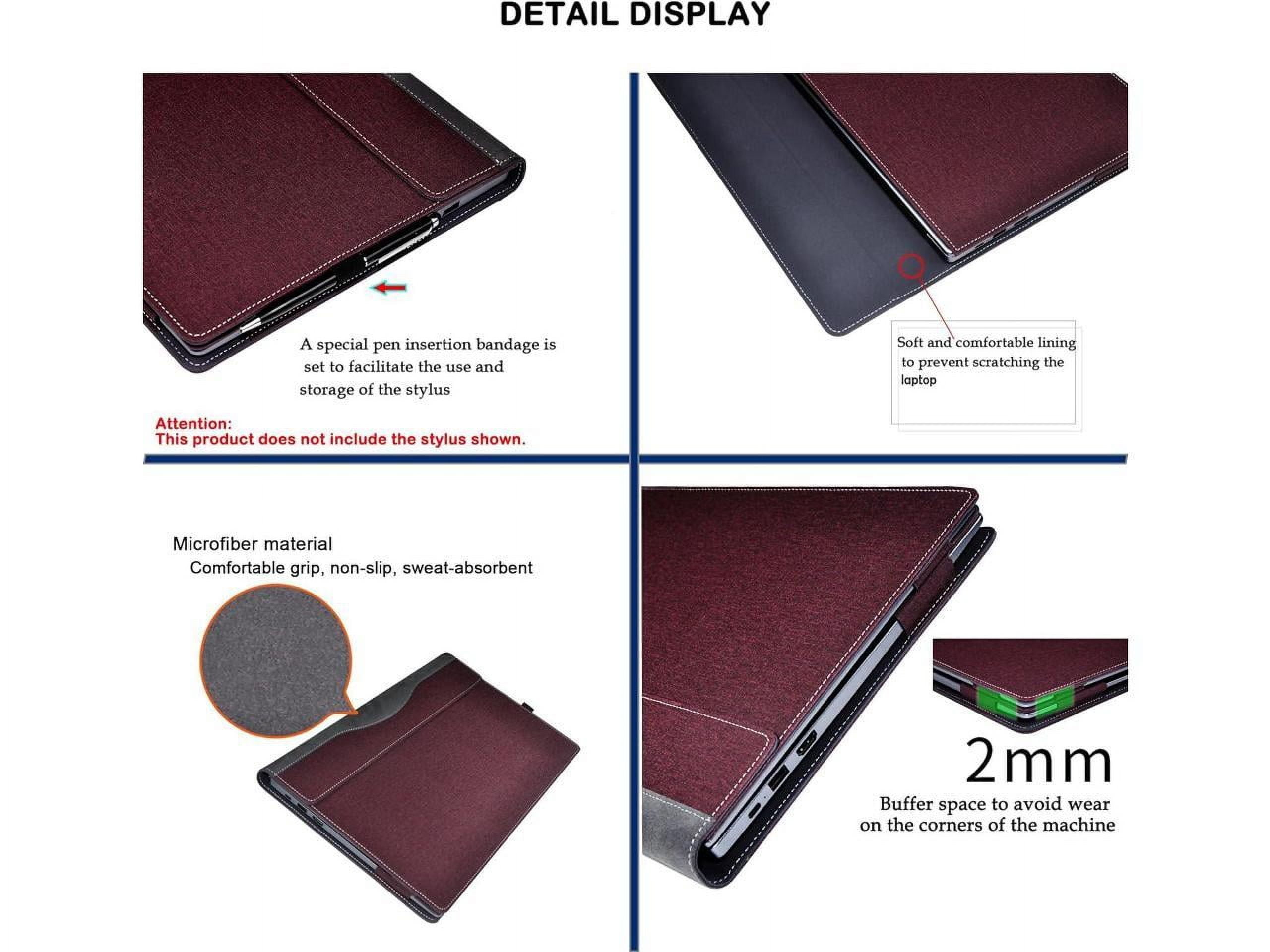 Laptop Cover Case for 15.3 inch Lenovo IdeaPad Slim 5 15IRH9 15IRU9, Detachable PU Leather Protective Sleeve Bag Accessories with Pencil Holder