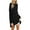 Black, variant on ShomPort Women's Tunic Tops Casual Oversized Crew Neck Long Sleeve Tees Trendy Drop Shoulder Pullover