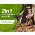 thumbnail image 3 of Folding Cane Stool Walking Stick - Lightweight Aluminum Tripod, NonSlip Portable Stool for Elderly Outdoor Rest, 3 of 11
