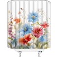 thumbnail image 4 of Cute Daisy Floral Shower Curtain - Durable Washable Fabric, 72x72 Inch, Perfect for Fresh and Inviting Bathrooms, Adds a Touch of Springtime Charm and Vibrancy, 4 of 4