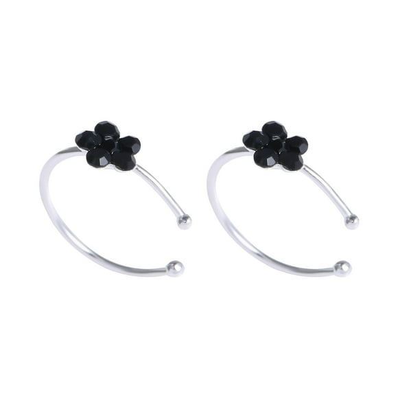 Fiudx Joya de Cristal para La Nariz, Elegante Diseño Floral de Cobre, Accesorio de Moda para Damas, Ideal Como Decoración de Regalo, Tendencia de Moda Femenina, Incluye 2 Piezas, Peso Ligero.