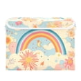 thumbnail image 7 of Yayeee Collapsible Cube Storage Bin with Lid Fabric Closet Decorative Basket with Handles, Pink Retro Sun, 7 of 7