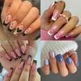 thumbnail image 6 of 24Pcs Medium Long Acrylic Fake Nails Art Cool Spice Girls Wearing False Nails Set Press on Nail Tips Removable French Nails Fake, 6 of 6