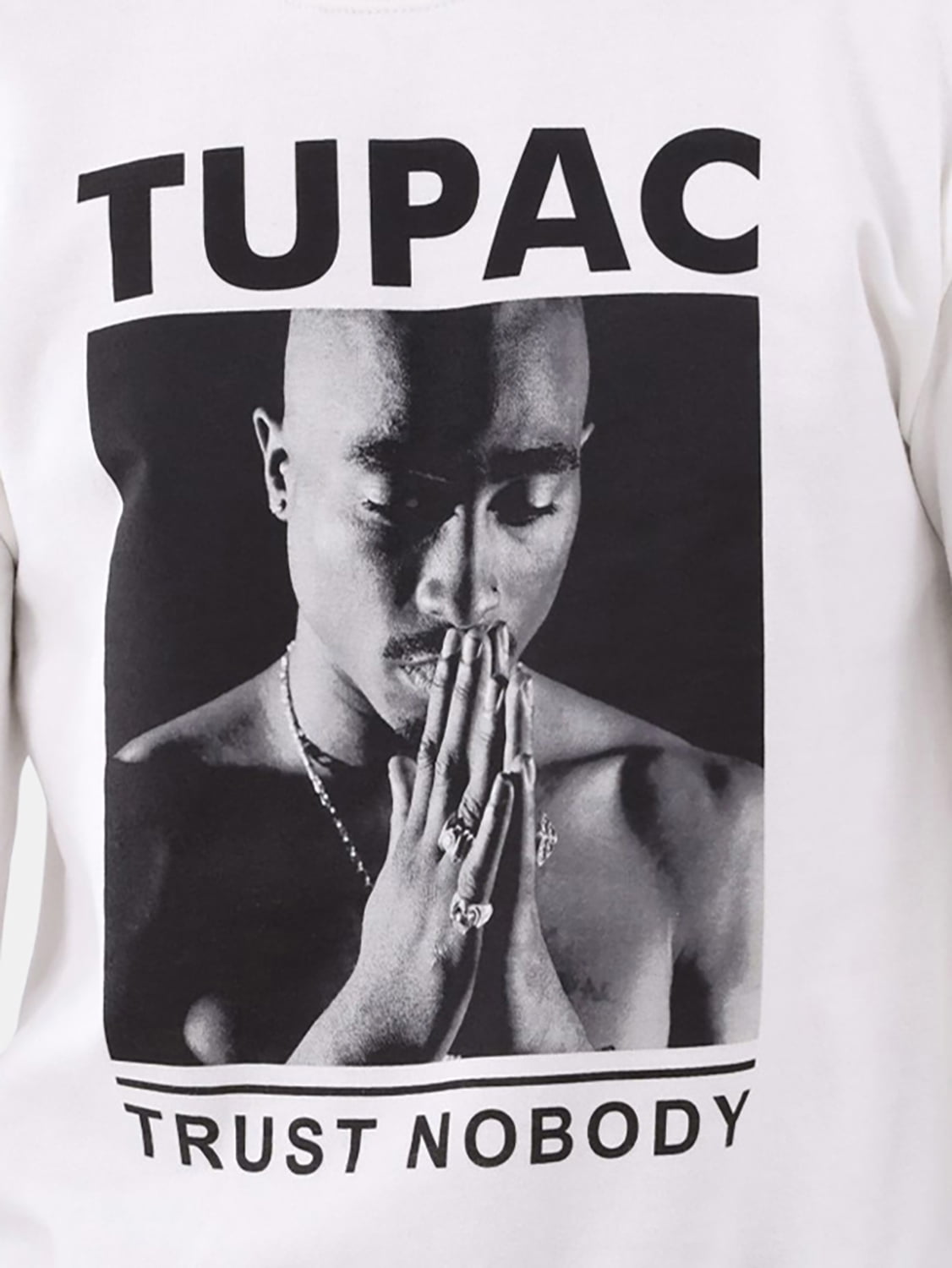 Tupac Men's & Big Men's Trust Nobody Graphic Pullover Sweatshirt with Long Sleeves, Sizes S-3XL
