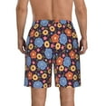 thumbnail image 3 of Naloa Leaves Flower Men's Beach Shorts, Surfing shorts, Swim trunks, Quick Dry Swim Trunks for Surfing Beach Fun - Small, 3 of 9