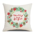 thumbnail image 2 of Naiovety Funda de almohada navideña con estampado de Navidad, funda de cojín para sofá, funda de almohada decorativa para el hogar, sofá, Navidad, Kits de decoración para fiestas No.01 Naiovety HA007803-01, 2 of 6