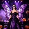 thumbnail image 5 of Halloween Fairy Wing for Women,29.53 Inch Sparkle Butterfly Costume for Halloween Party Outfit Matching and Photography,Colorful Wing of Clothing, 5 of 5