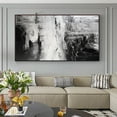 thumbnail image 4 of Large nordic white abstract wall white 3D texture painting black and white painting modern living room abstract painting minimalist art,(51*102cm)20*40 Inches,Unstretched,Frameless, 4 of 4