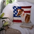 thumbnail image 3 of Carolines Treasures BB9647PW1414 Smooth Fox Terrier Patriotic Fabric Decorative Pillow  14Hx14W multicolor, 3 of 4