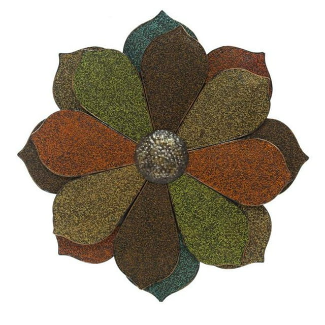 Benzara BM164715 24 x 2 x 24 in. Metal Hand Craft Wall Decor - Multicolor