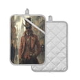 thumbnail image 2 of Two Pieces Of Square Heat Insulation Pad Oven Mitts 7x9.8 Inch Oven Microwave Kitchen Cooking Baking Steampunk Man, 2 of 7