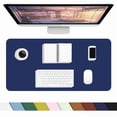 thumbnail image 2 of Leather Desk Pad, Extended Gaming Mouse Pad, Desk Keyboard Mat, Waterproof Desk Writing Pad, Desk Accessories for Office and Home (27.6" x 13.8", Royal Blue), 2 of 8