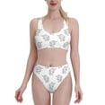 thumbnail image 2 of Picia Turtle Women's High Waisted Bikini Scoop Neck Swimsuit Two Pieces Bathing Suit-, 2 of 8