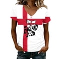 thumbnail image 2 of LNZGNM Women's Soccer Jersey USA MEX CA Short Sleeve Crewneck Graphic Tee Football Tournament Fan Top for Sports Party Vacation Game Day,White(XXL), 2 of 6
