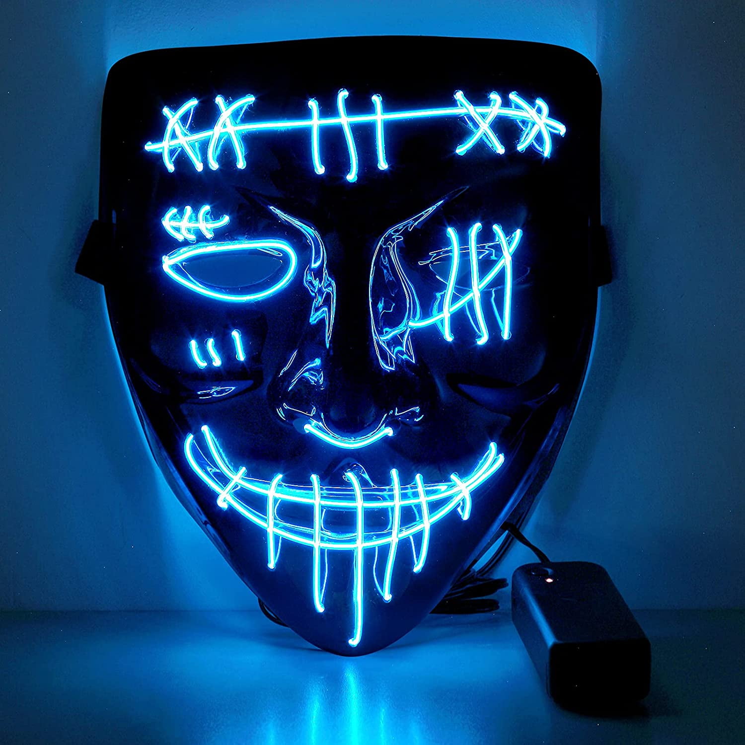 LED Light Up Mask, Led EL Wire Mask for Party Holiday Cosplay Costume - Walmart.com