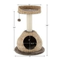 thumbnail image 2 of Gymax 28'' Hand-Made Cat Tree Tower Natural Bowl Shaped w/Perch, 2 of 10