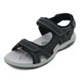 thumbnail image 3 of Sandalias de plataforma para mujer cómodas sandalias planas de retales para caminar y viajar, 3 of 9