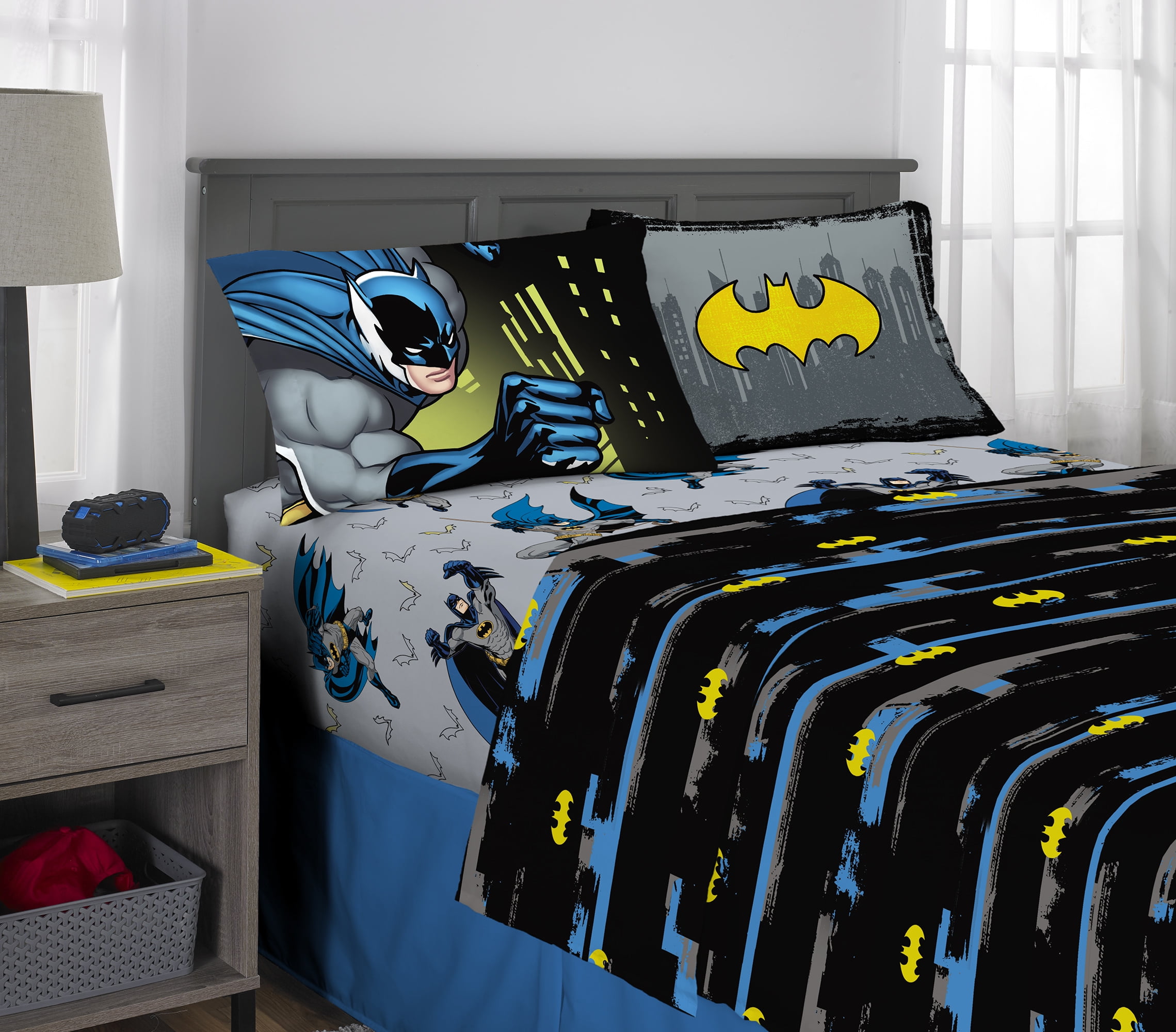 Batman Sheet Set, Kids Bedding, 4-Piece Full Size ...