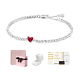 thumbnail image 1 of Pulseras De Plata 925 Xtellar Mujer Rubí De Corazón Elegantes, 1 of 4