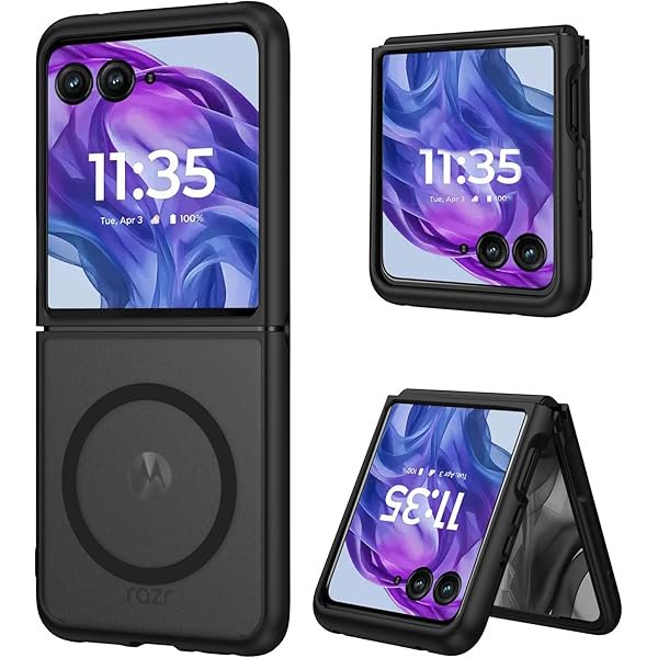 wonima11 DUEDUE for Motorola Razr Plus 2025/2024 Case, Moto Razr 50 Ultra 5G Case Magnetic, Protective Cover Shockproof Phone Case for Motorola Razr+ Plus 2025/2024/Moto Razr 50 Ultra 5G 6.9", Black