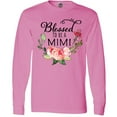thumbnail image 3 of Inktastic Blessed to Be a Mimi with Pink Flowers Long Sleeve T-Shirt, 3 of 5