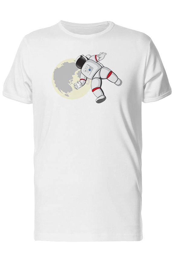 Flying Astronaut On The Moon Tee Men's -Image by Shutterstock