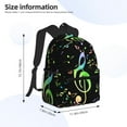 thumbnail image 2 of Pofeuu Music Notes Print Laptop Backpack Travel Canvas Backpack for School Lightweight and Comfortable Backpack College Backpack Schoolbag, 2 of 6