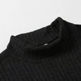 thumbnail image 5 of JUUYY Men's Mock Neck Sweater Ribbed Slim Fit Long Sleeve Turtleneck Pullover Solid Color Winter m Sweater Black L, 5 of 6