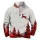 thumbnail image 1 of Sudadera sin capucha para hombre, informal, a la moda, con cuello alto, estampado, con cremallera, jersey de manga larga, blusa de poliéster para hombre, 1 of 3