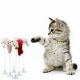 thumbnail image 2 of Interactive Cat Toy Mice With Mini Bell Feather Teaser Wand For Kittens Adult Cats, 2 of 9