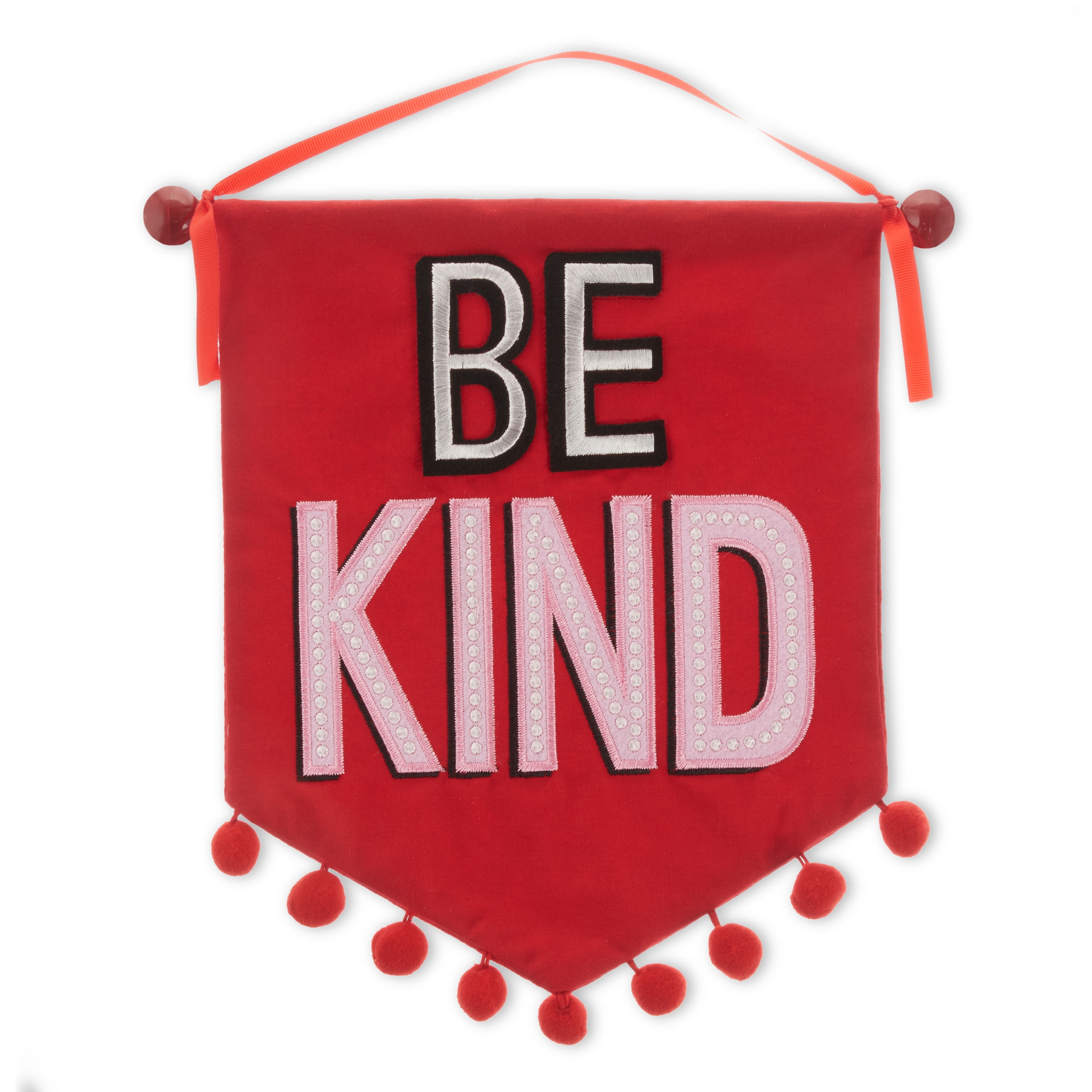WAY TO CELEBRATE! Way To Celebrate Valentine Red Be Kind Banner Hanging Fabric Wall Decoration