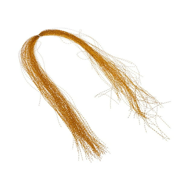 Materiales para atar moscas Crystal Flash de 35 cm. Fabricación de señuelos de pesca. Oro