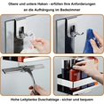 thumbnail image 3 of Stainless Steel Shower Shelf for Glass Door - Bathroom Storage with Hook, Compatible with Frameless Glass Showers, 3 of 5